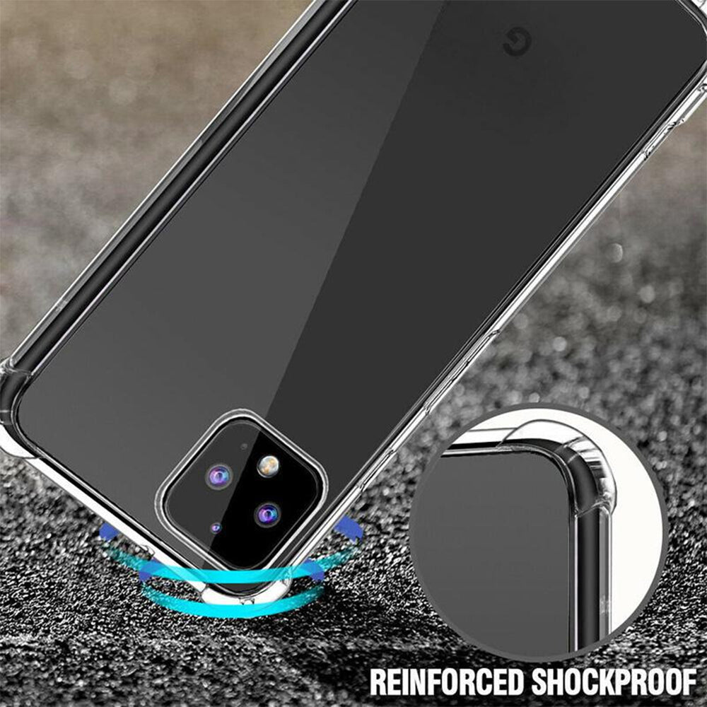 Google Pixel 4 Case with 2 Pack Tempered Glass Screen Protectors - NAVOR