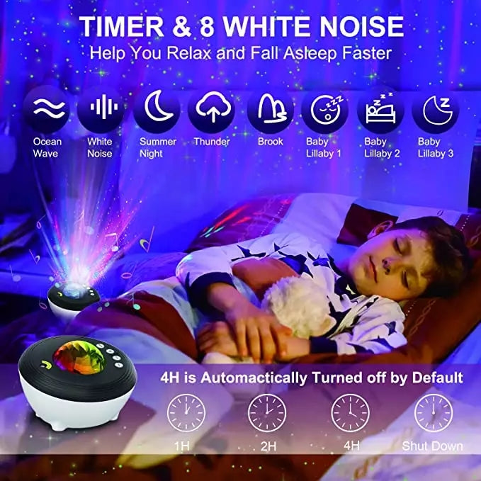 navor Aurora Projector Light with Remote Control, Timer, Built in Speaker, App Control