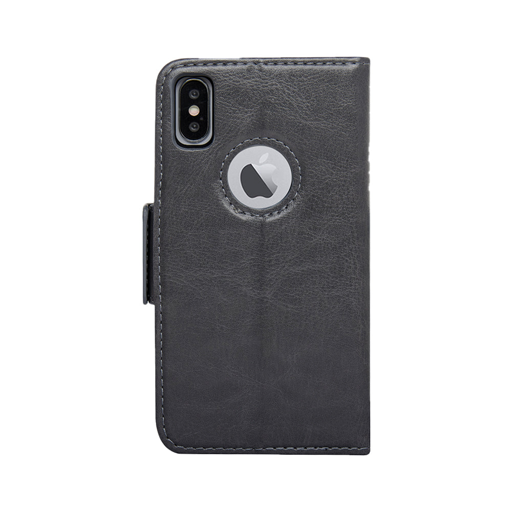 Vajio Series - iPhone X / XS Leather Wallet Case - NAVOR