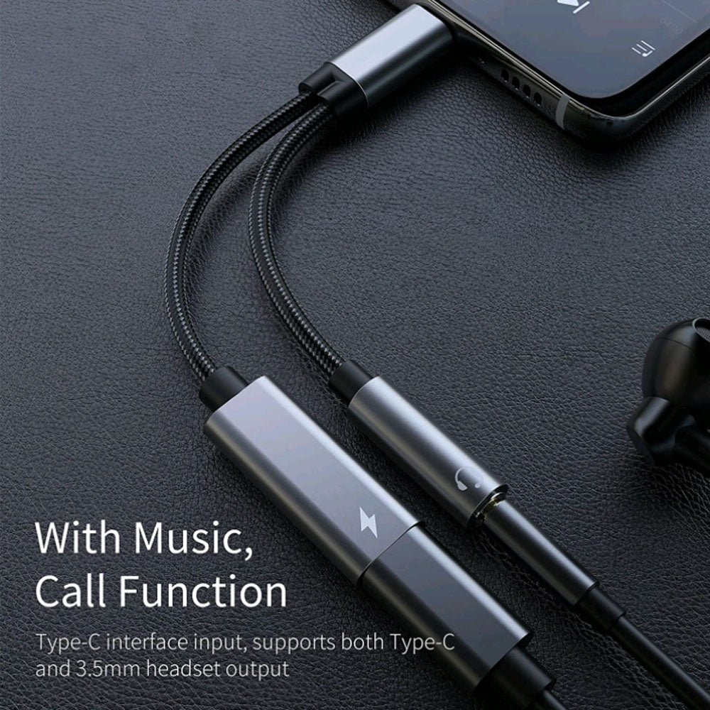 navor 2-in-1 USB C to 3.5mm Audio Jack Adapter and Charging Dongle Cable - NAVOR