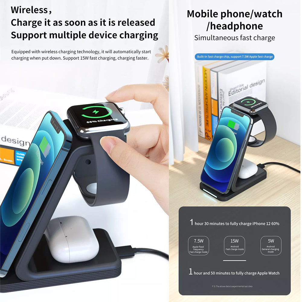 navor 3-in-1 Wireless Charging Station - NAVOR