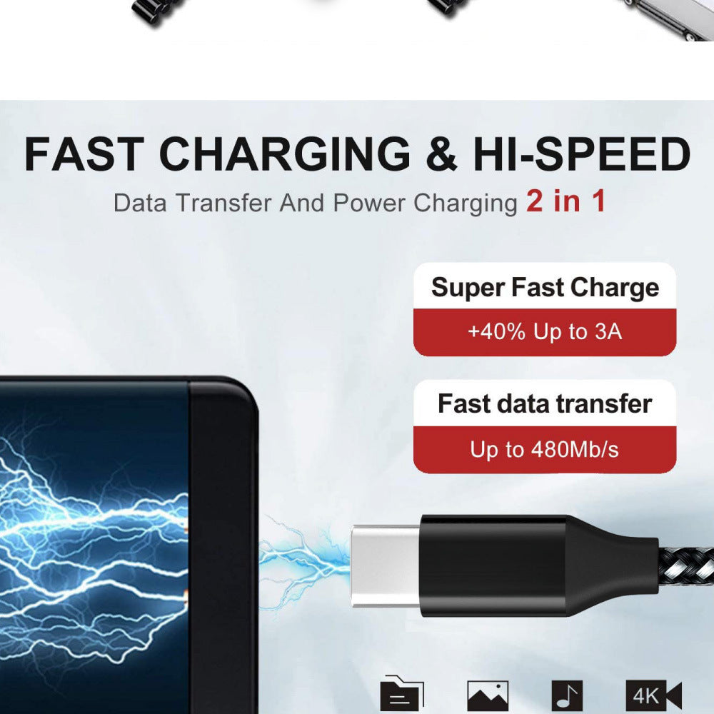 (2 Pack) 10ft Fast Charging and Data Transfer Cable - NAVOR