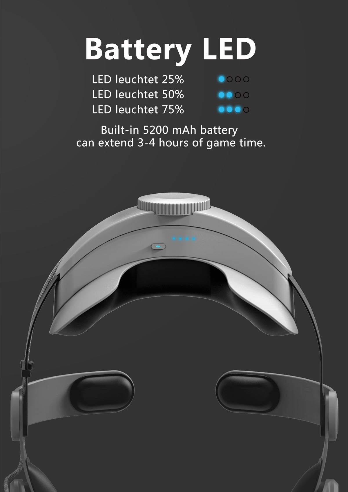 navor Battery Pack Head Strap for Oculus Quest 2