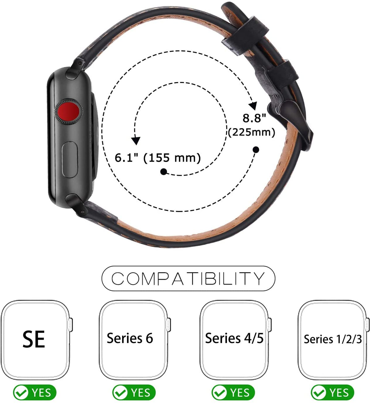 navor Leather Replacement iWatch Band  - 49mm 45mm 44mm 42mm