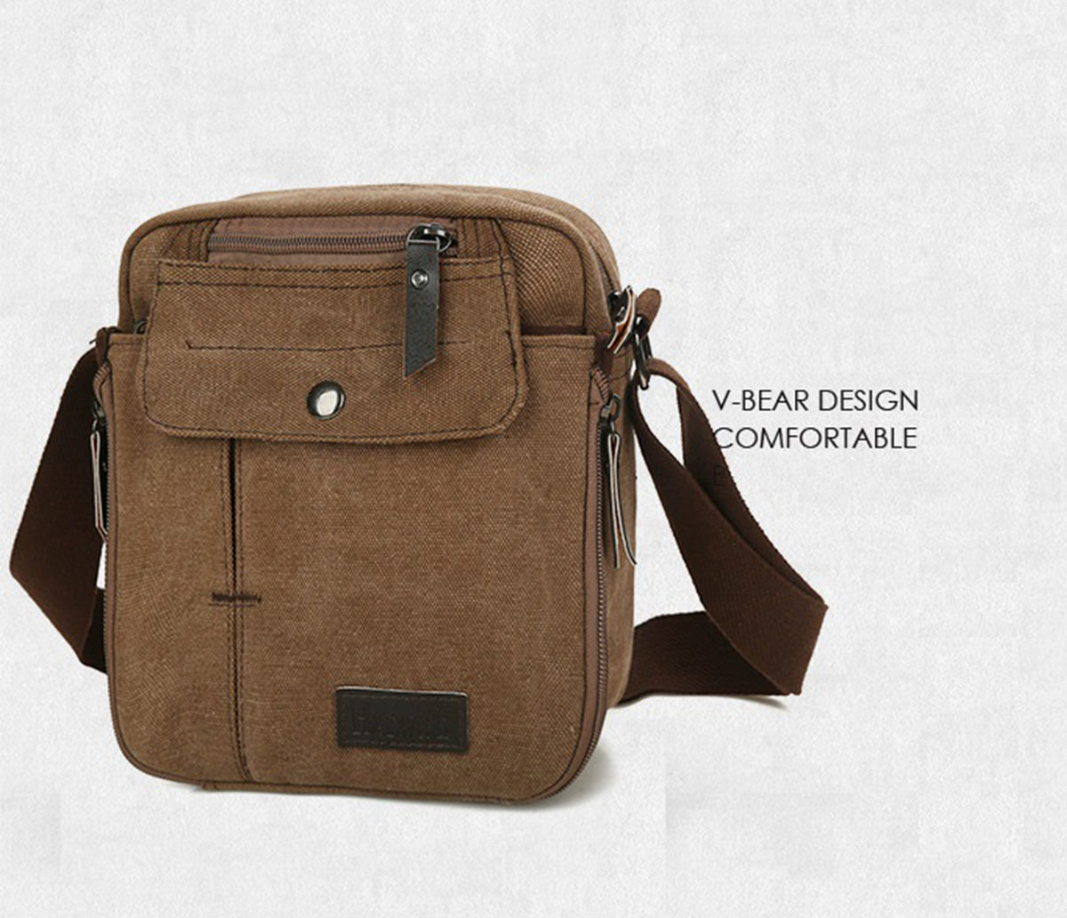 Men's Small Vintage Multipurpose Canvas Shoulder/ Messenger Bag - NAVOR