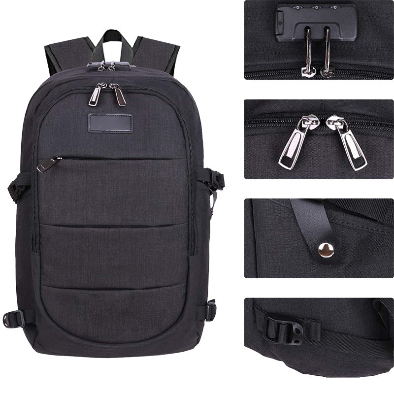 backpack with usb charging port headphone port slim travel backpack Anti-Theft with USB Charging Port, Headphone Jack & Lock, Business Lap – NAVOR