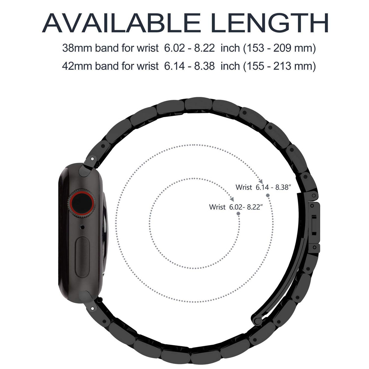 navor Stainless Steel Metal Replacement iWatch Band - 38mm 40mm 41mm - NAVOR