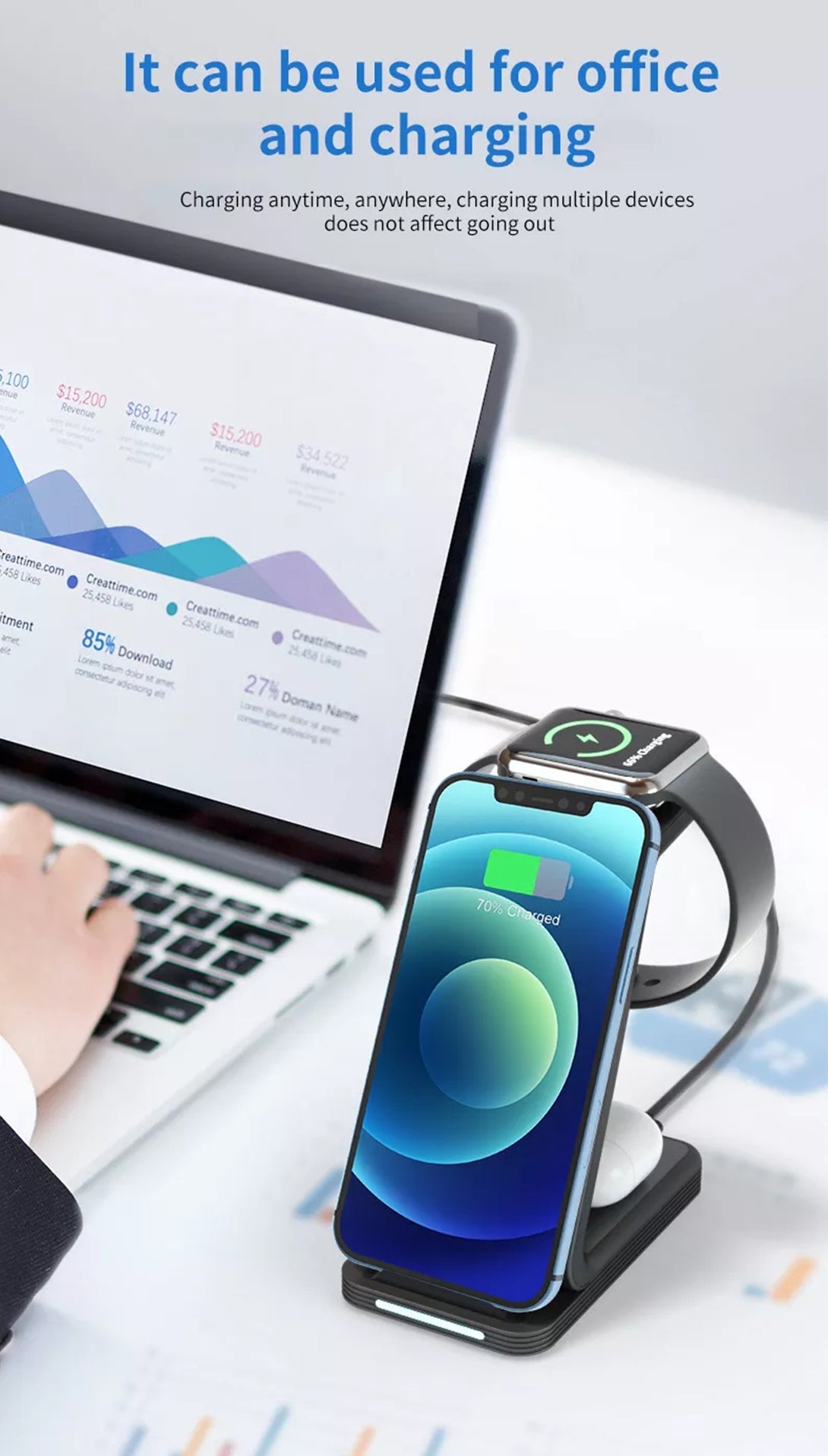 navor 3-in-1 Wireless Charging Station - NAVOR