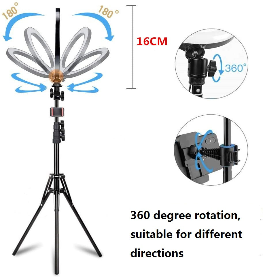 LED Ring Light with Tripod Stand and Cell Phone Holder - NAVOR