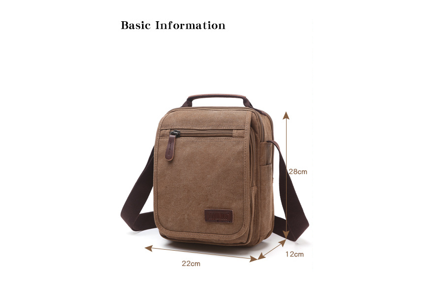 navor Men's Small Vintage Multipurpose Canvas Shoulder/ Messenger Bag - NAVOR
