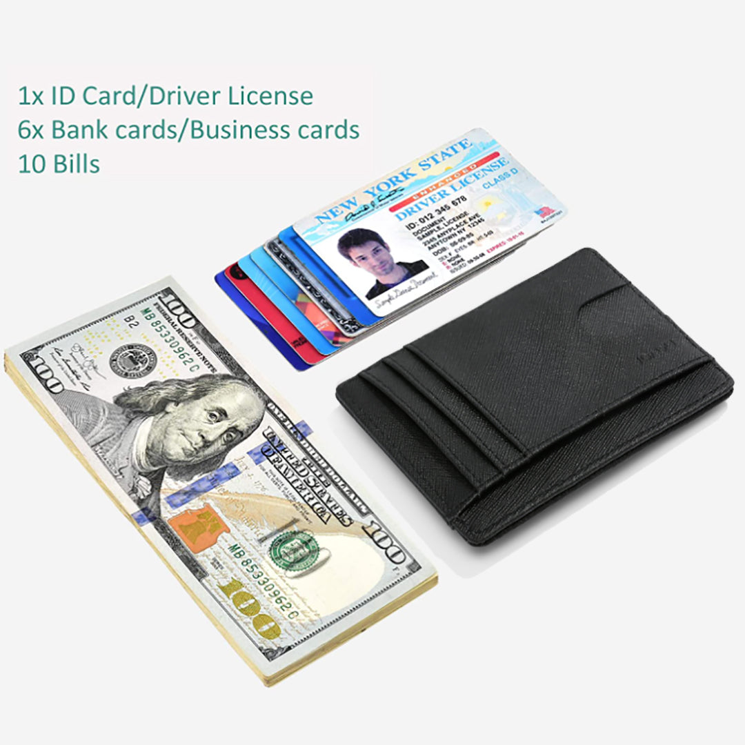 Slim Minimalist RFID Blocking Leather Wallet - NAVOR