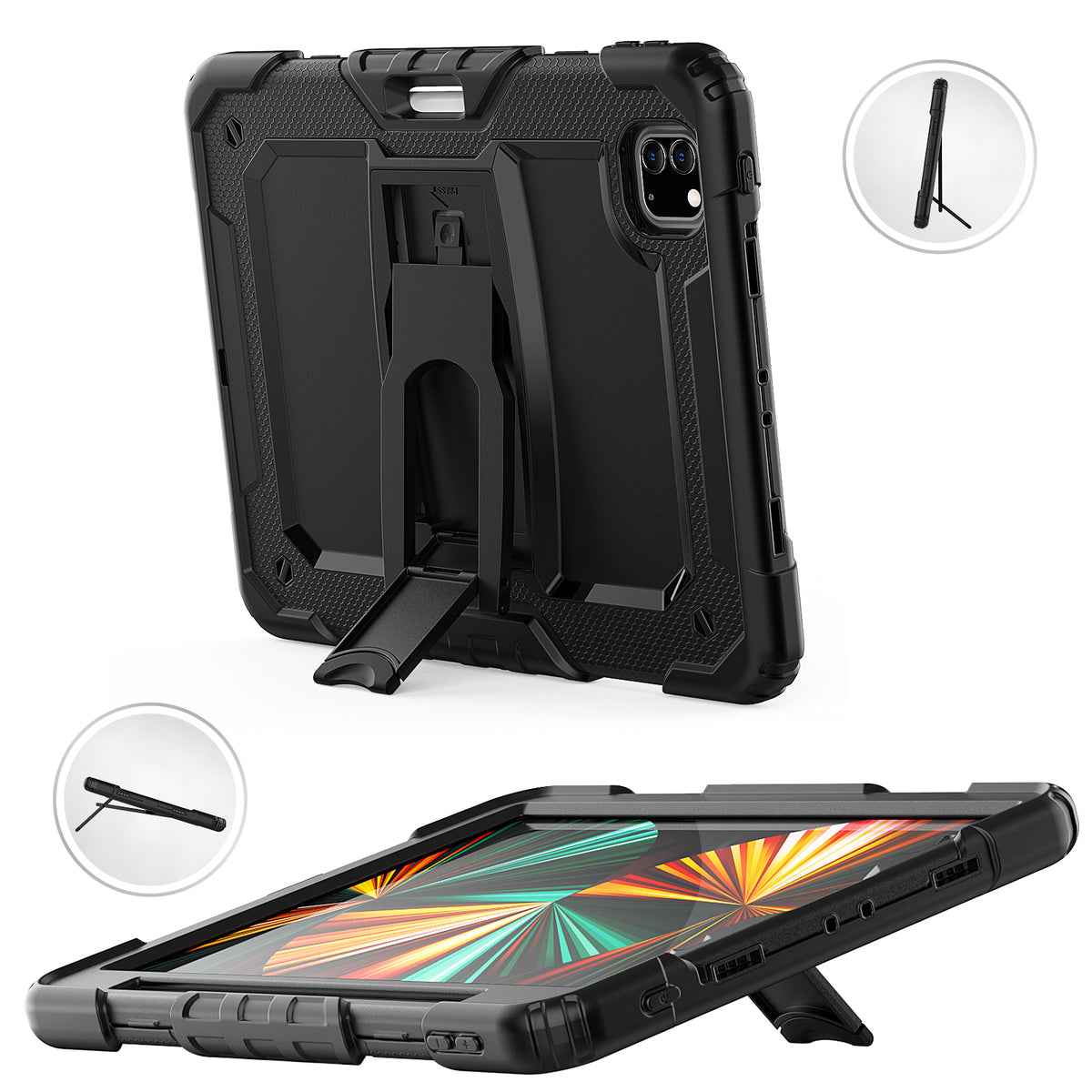 Case for iPad Pro 11, Built-in Screen Protector, Built-in Kickstand - NAVOR