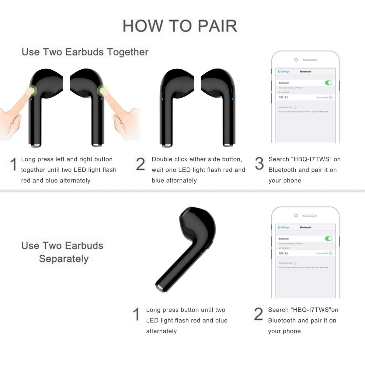 Navor Wireless Bluetooth Stereo earphones for iPhones & other Smartphones with Charging Case - NAVOR