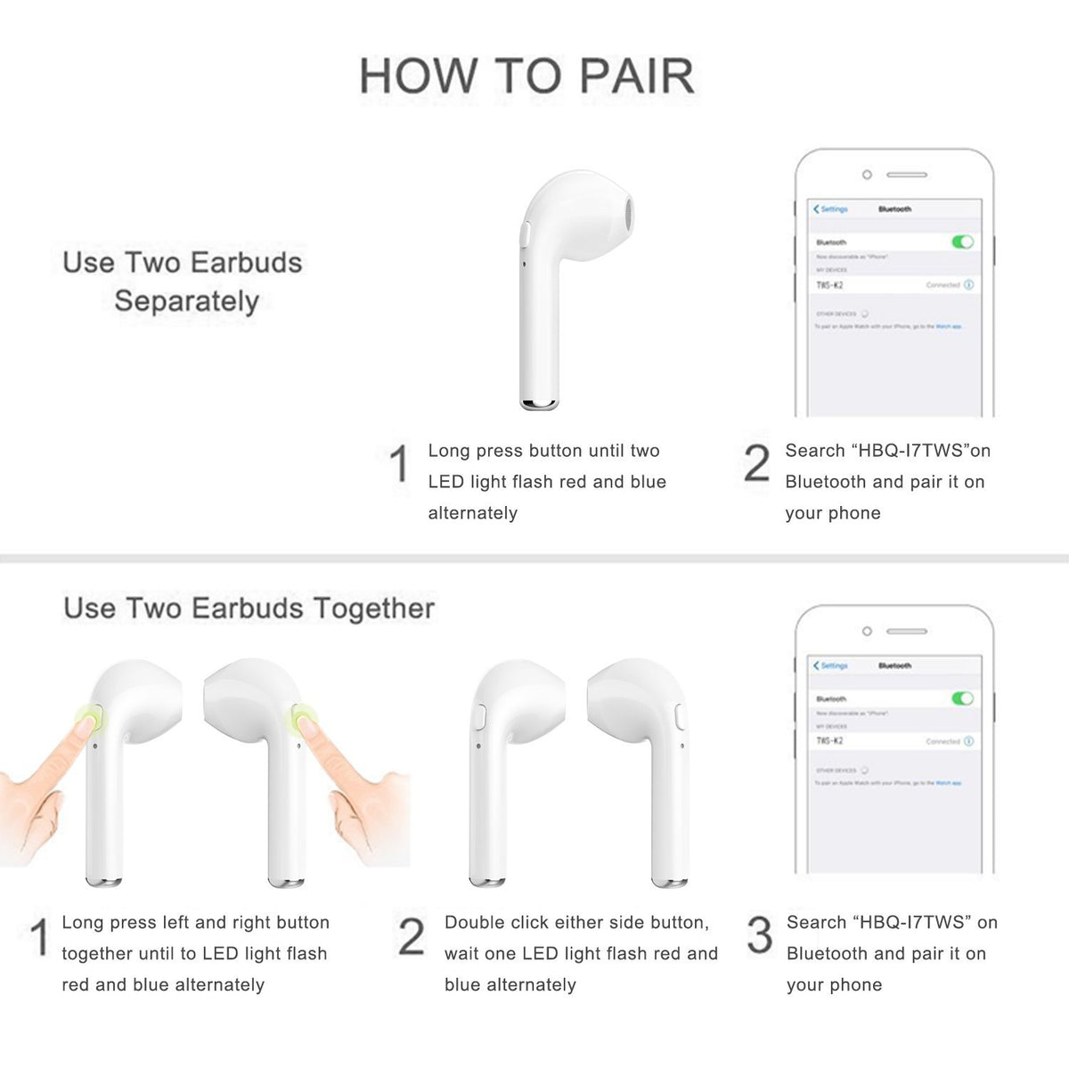 Navor Wireless Bluetooth Stereo earphones for iPhones & other Smartphones with Charging Case - NAVOR