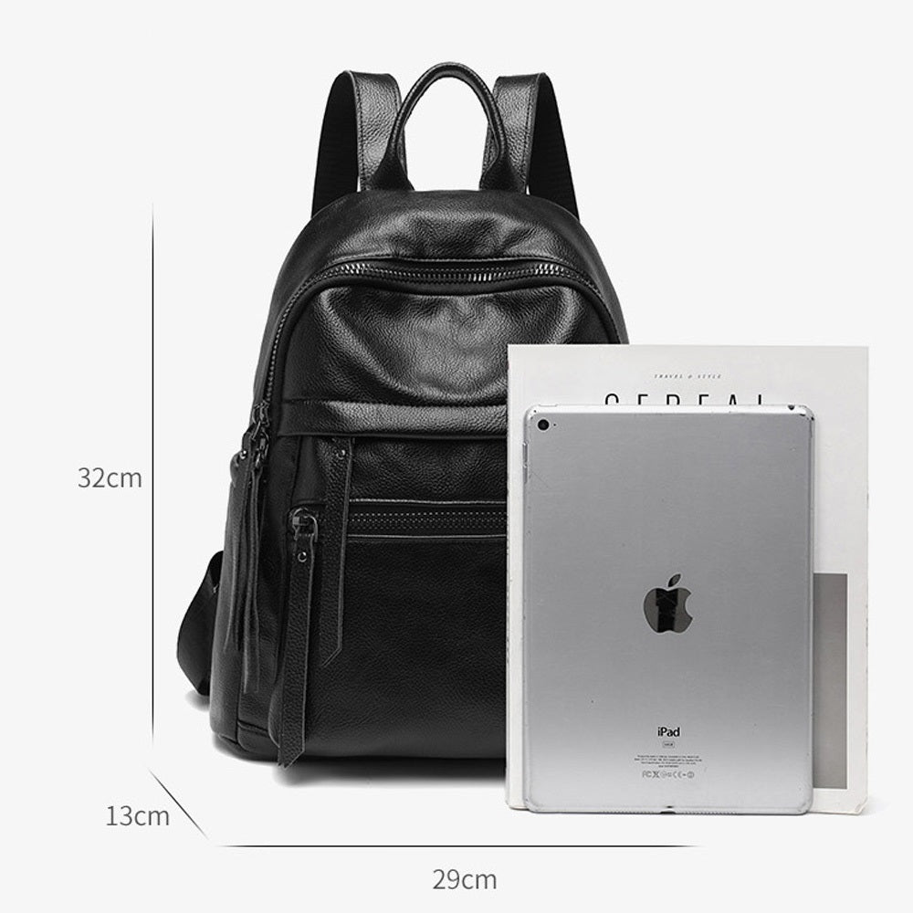 Leather Backpack for Girls/Women Waterproof Daypack - NAVOR