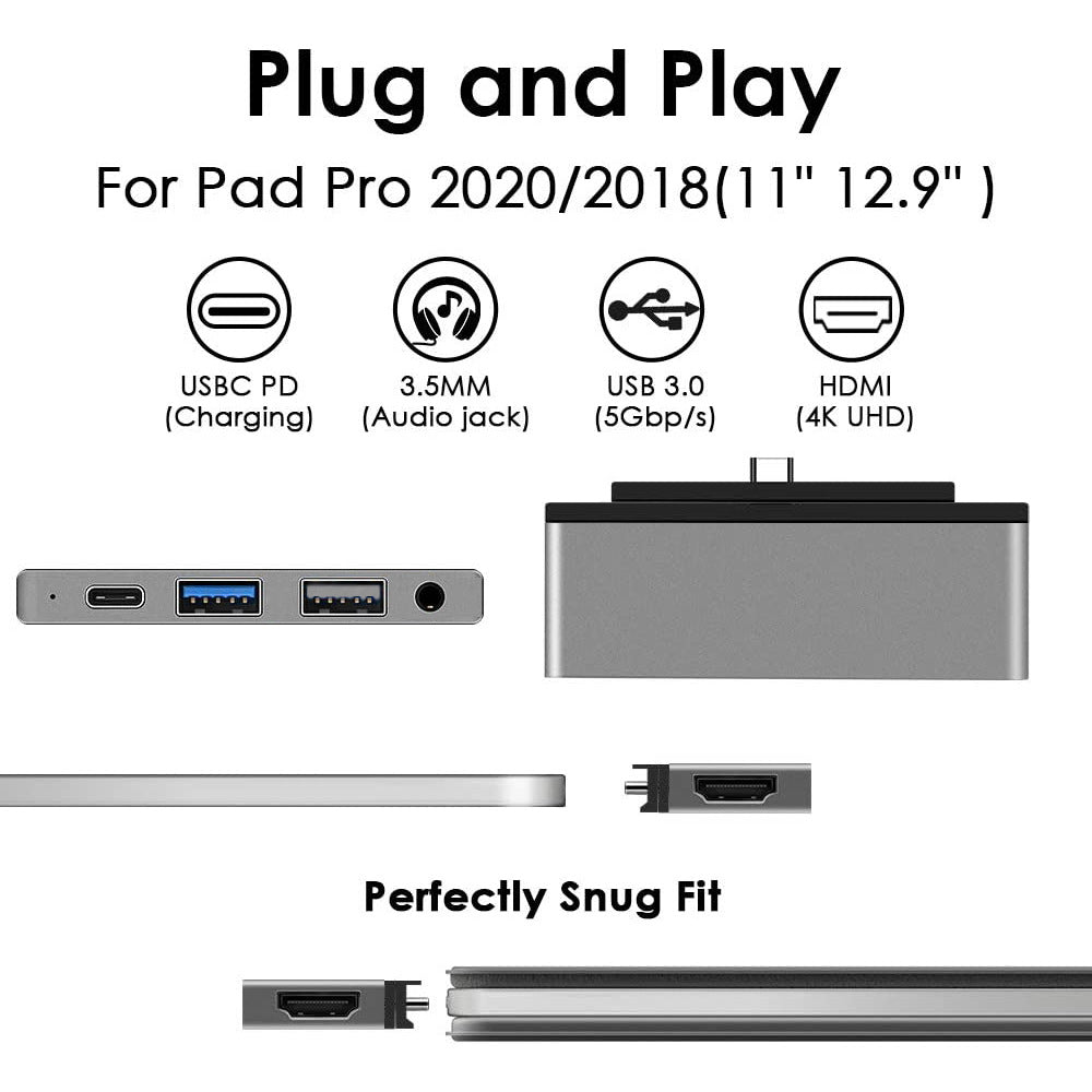 navor 5-in-1 USB C Hub for iPad Pro 11" and 12.9" - NAVOR