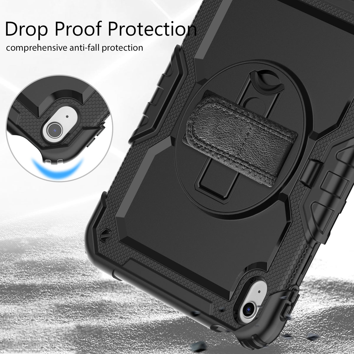 navor iPad 10th Gen 10.9 Inch (2022), 360 Kickstand Case [BLACK]