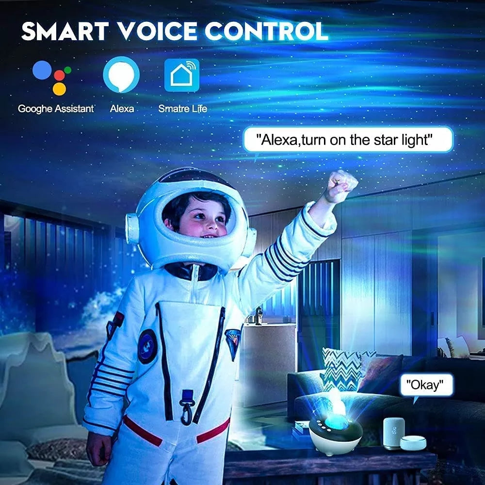 navor Aurora Projector Light with Remote Control, Timer, Built in Speaker, App Control