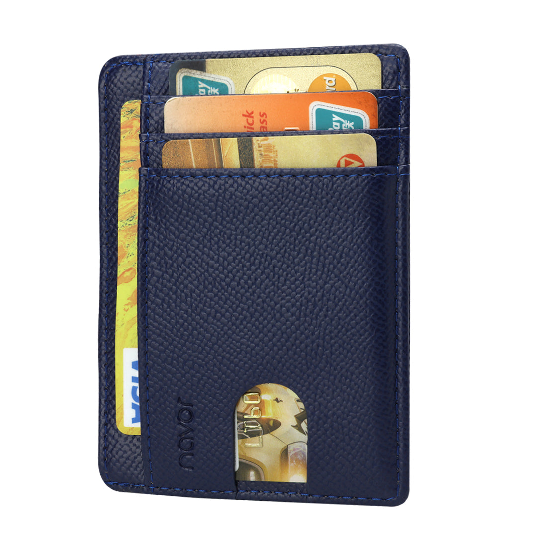 Slim Minimalist RFID Blocking Leather Wallet - NAVOR