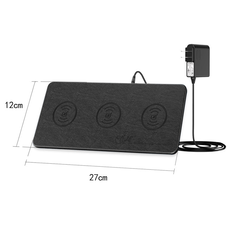 navor 3-in-1 Ultra-Slim Leather Multiple Devices Wireless Charging Pad - NAVOR