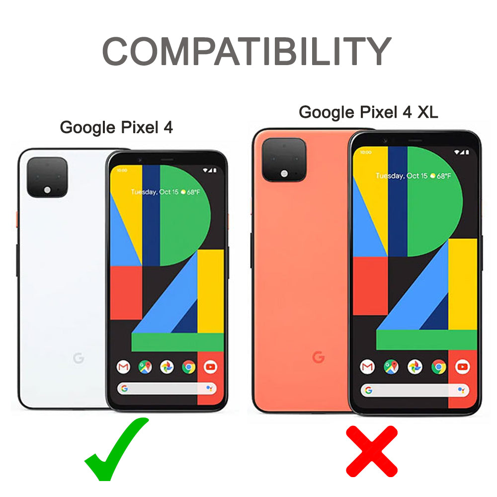 Google Pixel 4 Case with 2 Pack Tempered Glass Screen Protectors - NAVOR