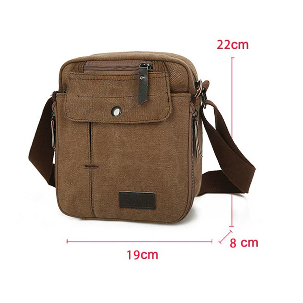Men's Small Vintage Multipurpose Canvas Shoulder/ Messenger Bag - NAVOR
