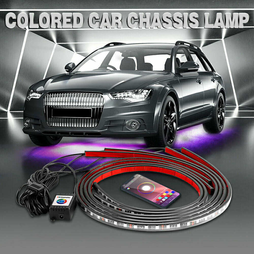 Car Under Glow Lights, Bluetooth App Control RGB Strip Lights - NAVOR