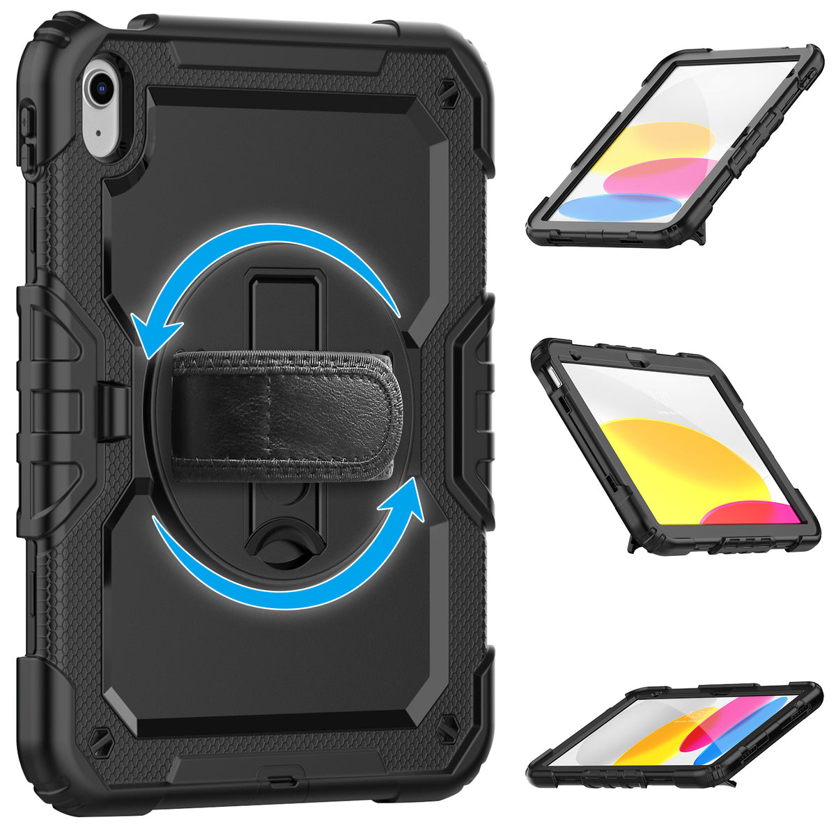 navor iPad 10th Gen 10.9 Inch (2022), 360 Kickstand Case [BLACK]