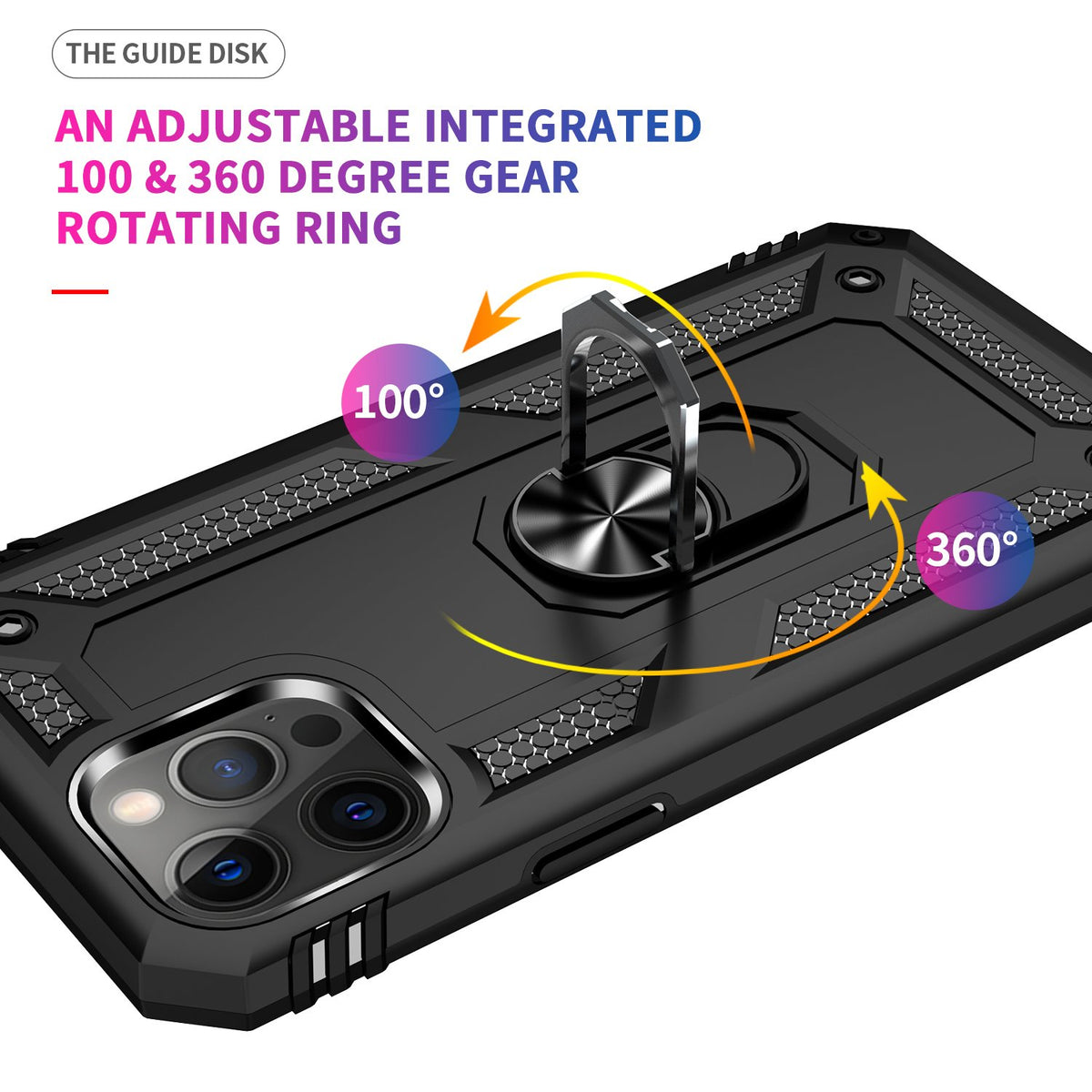 Navor Universal Car Mount & Military Bumper Hard Case for iPhone 12 Pro Max 6.7 inches - NAVOR