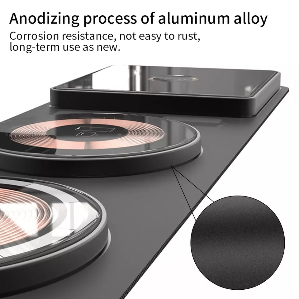 navor 3 in 1 Foldable Wireless Charger, For Phone, iWatch, Airpods