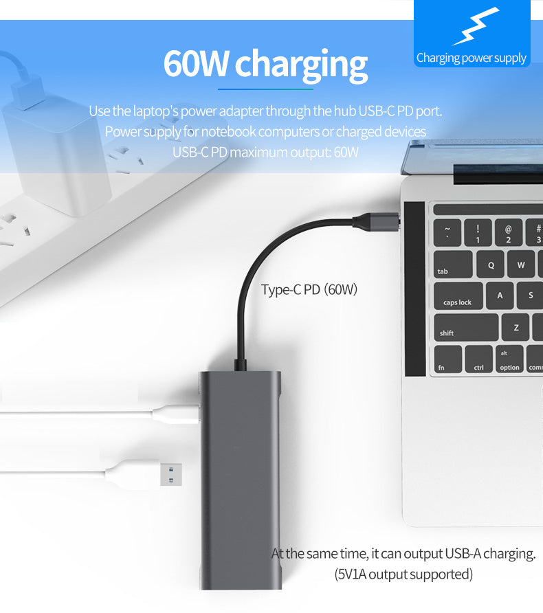 navor 9-IN-1 USB C Hub for MacBook (Above 2016), Thunderbolt 3/4, Huawei, Samsung and More - NAVOR