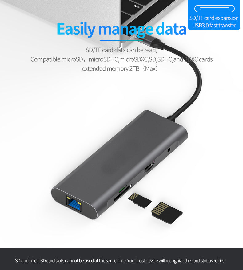 navor 9-IN-1 USB C Hub for MacBook (Above 2016), Thunderbolt 3/4, Huawei, Samsung and More - NAVOR