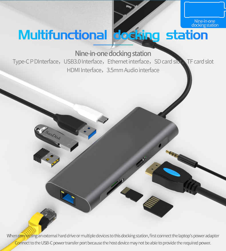 navor 9-IN-1 USB C Hub for MacBook (Above 2016), Thunderbolt 3/4, Huawei, Samsung and More - NAVOR