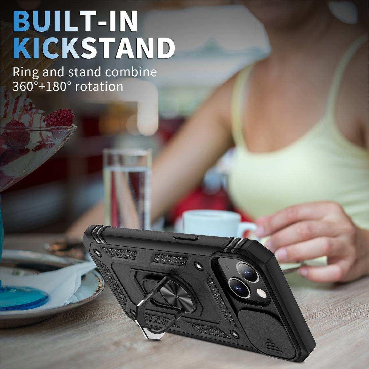Military Bumper Hard Case for iPhone 13 6.1 inches - NAVOR
