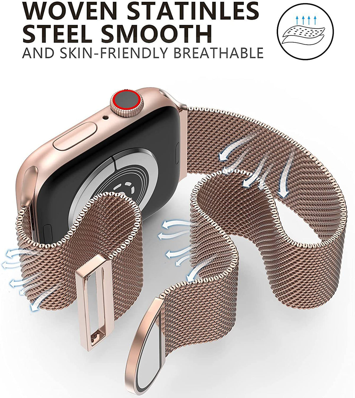 navor Metal Replacement Band for Apple Watch Series 8 / 7 / 6 / 5 / 4 / 3 / 2 / 1 / SE - NAVOR