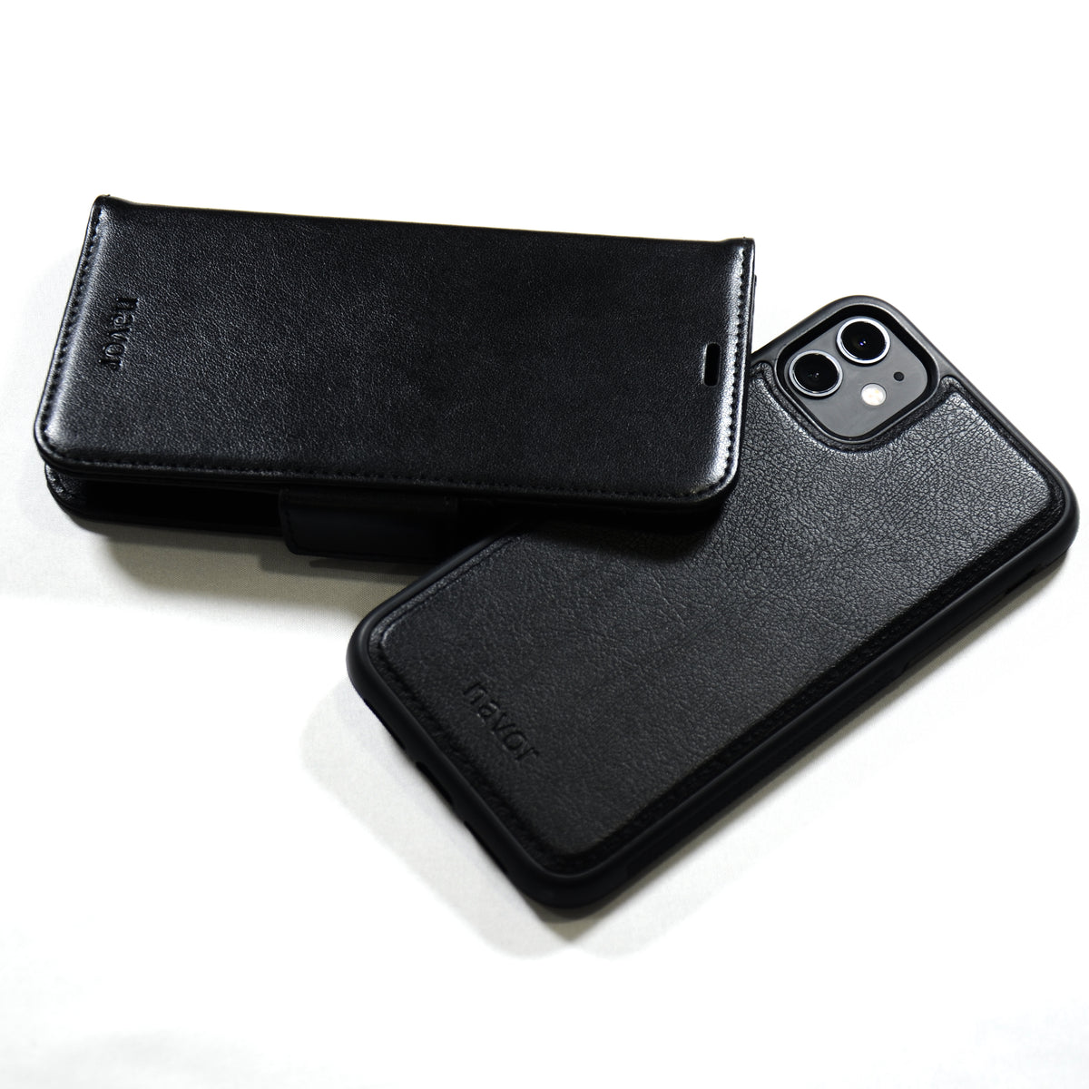 Vajio Series - iPhone 12 Mini Leather Wallet Case - NAVOR