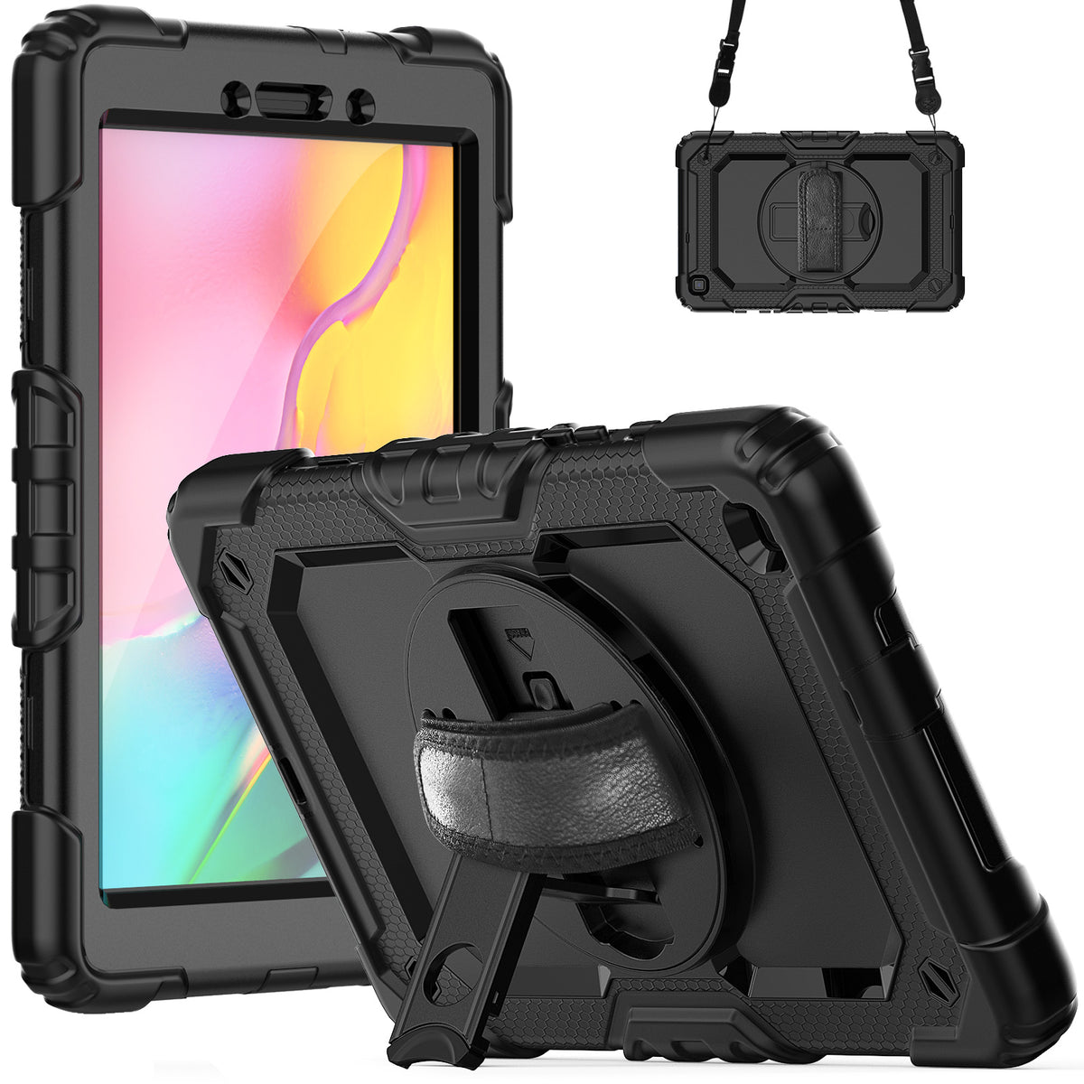 navor Samsung Galaxy Tab A 8.0 (2019), 360 Kickstand Case [BLACK]