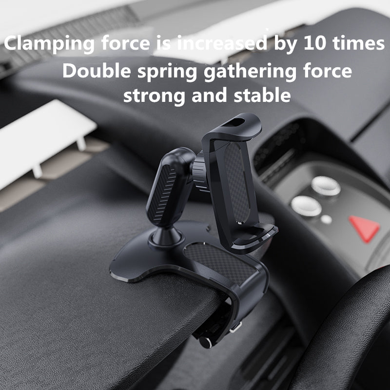 360° Rotatable Car Phone Mount Holder for Dashboard, Compatible with most smartphones - NAVOR