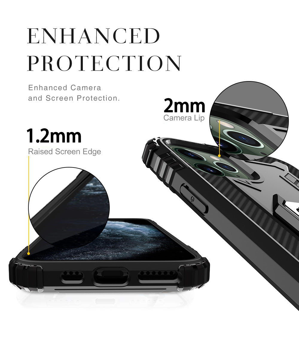 Navor Car Mount & Heavy Duty Dual Layer Reinforced Raised Screen Edge Case for iPhone 11 [6.1 inch] - NAVOR