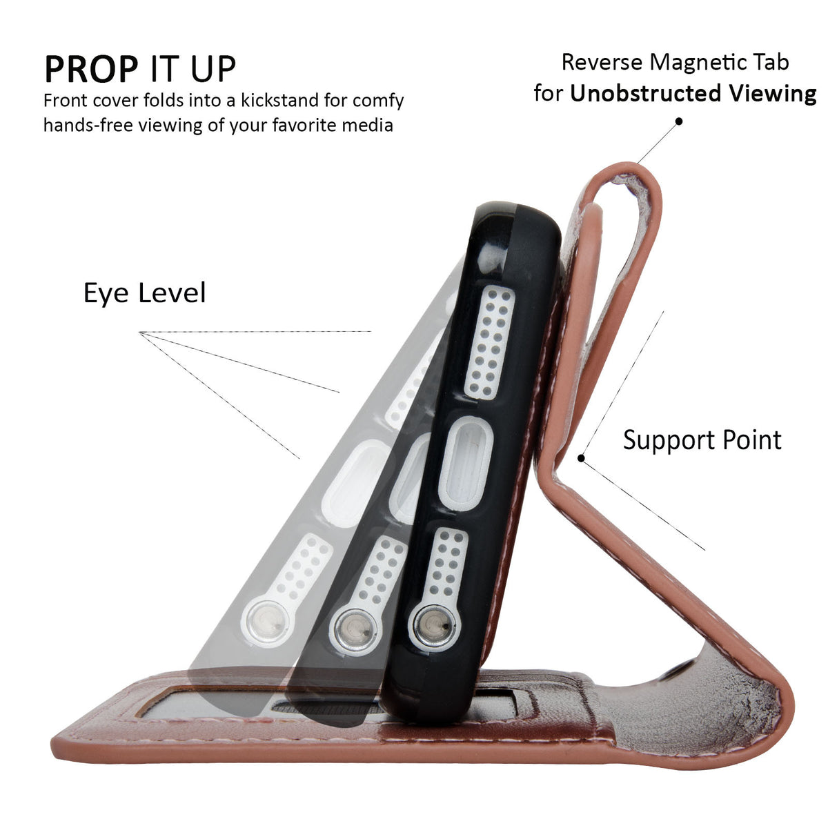 Navor JOOT-1L 2-in-1 Premium Wallet Case with Strong Magnetic Detachable Cover for iPhone 5/5S - NAVOR