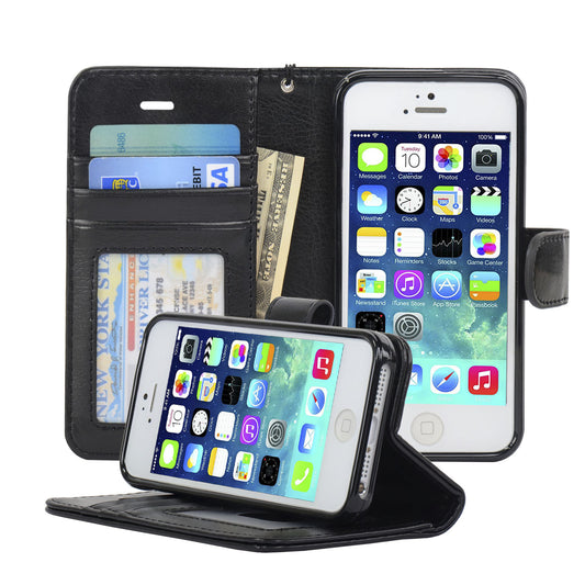 NAVOR iPhone 5 / 5S / (SE Ist Generration Only) Wallet Case - NAVOR