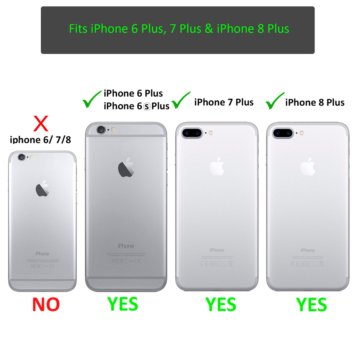 Navor iPhone 6/6s Plus, 7Plus, 8 Plus Magnetic Battery Case, 4200mAh & Car Holder - NAVOR