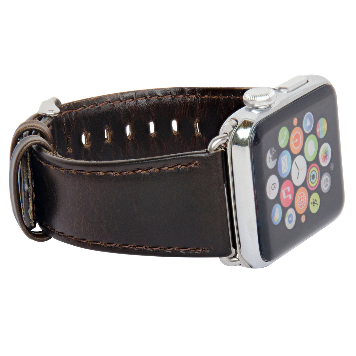 Navor Leather Replacement Watch Band with Metal Clasp for Apple Watch 42MM [Series 1, 2, 3] - NAVOR