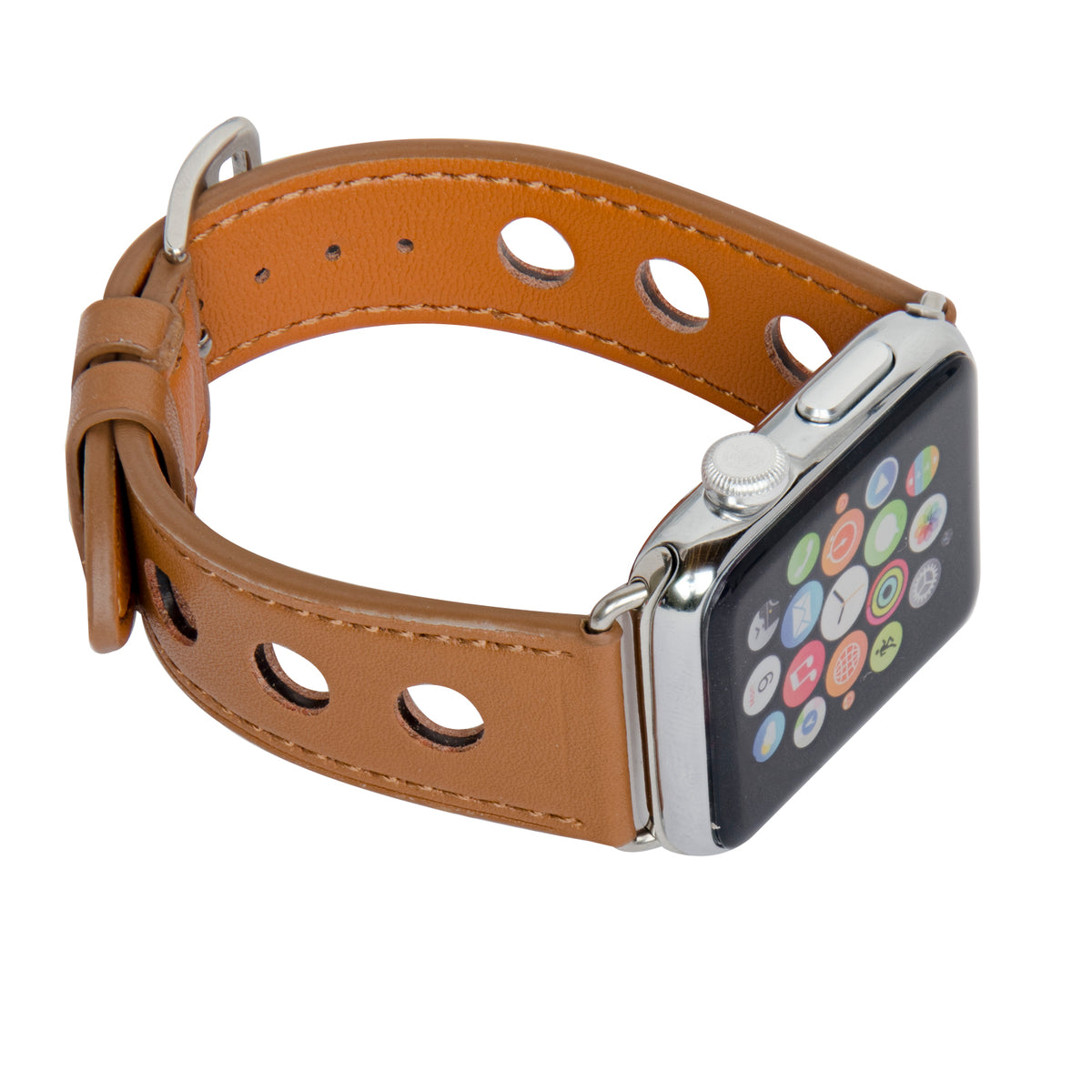 Navor Leather Replacement Band with Metal Clasp for Apple Watch 42 Series 1-2-3 - NAVOR