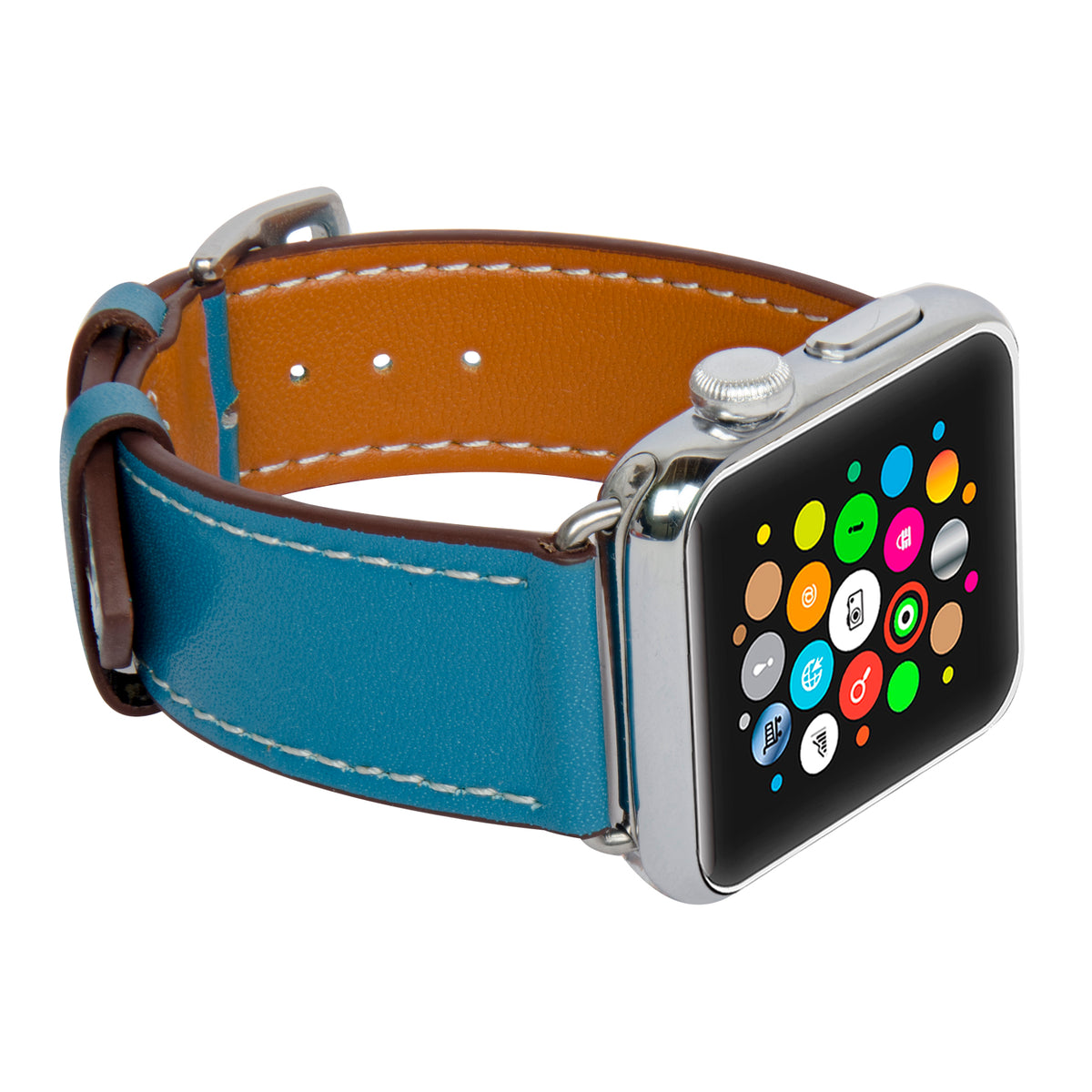 Navor Leather Replacement Band with Metal Clasp Compatible with Apple Watch Series 1-2-3 [IWB-35] - NAVOR