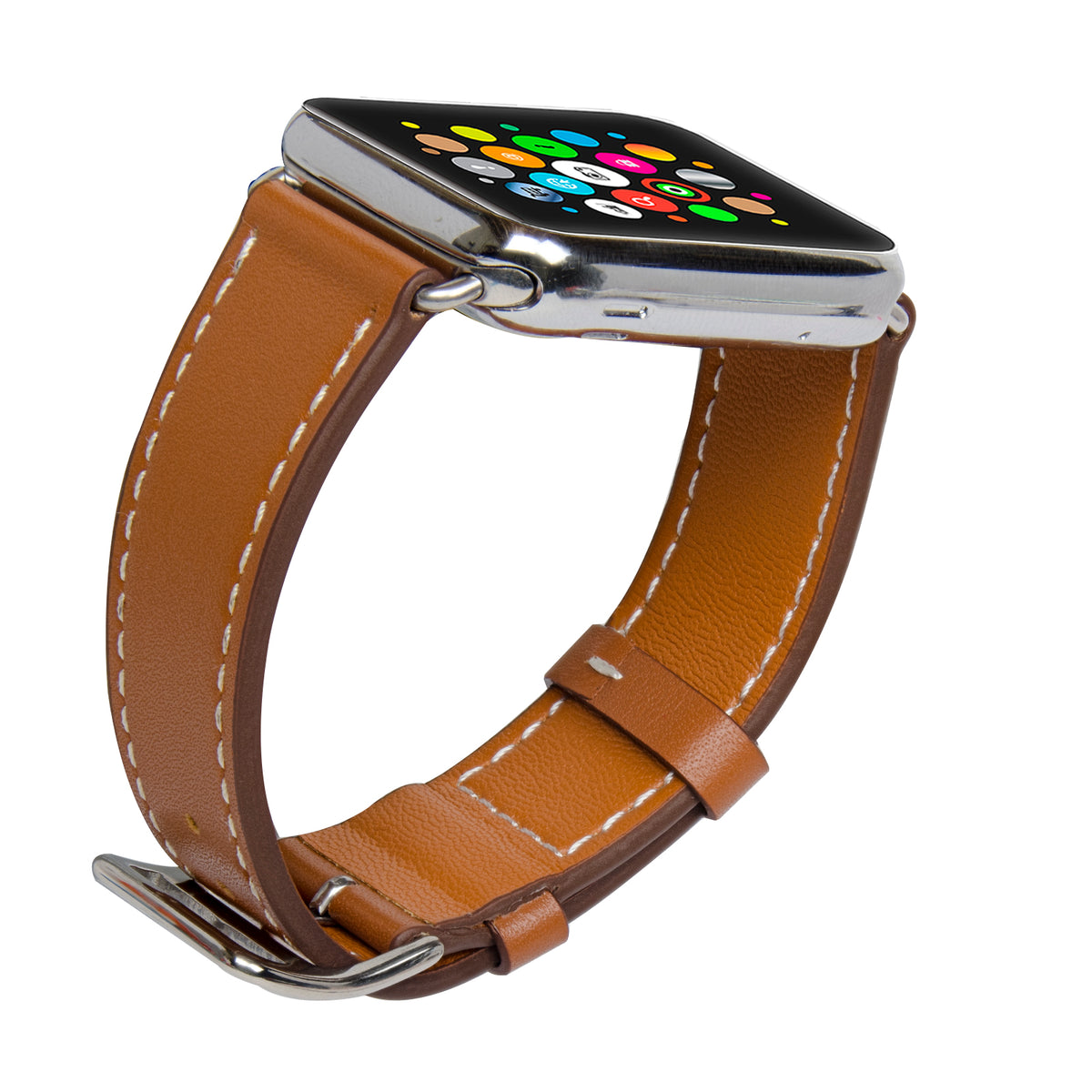 Navor Leather Replacement Band with Metal Clasp Compatible with Apple Watch Series 1-2-3 [IWB-35] - NAVOR