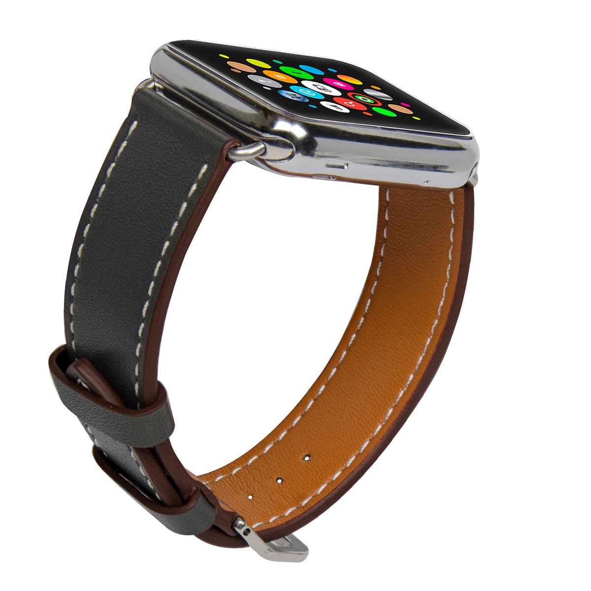 Navor Leather Replacement Band with Metal Clasp Compatible with Apple Watch Series 1-2-3 [IWB-35] - NAVOR