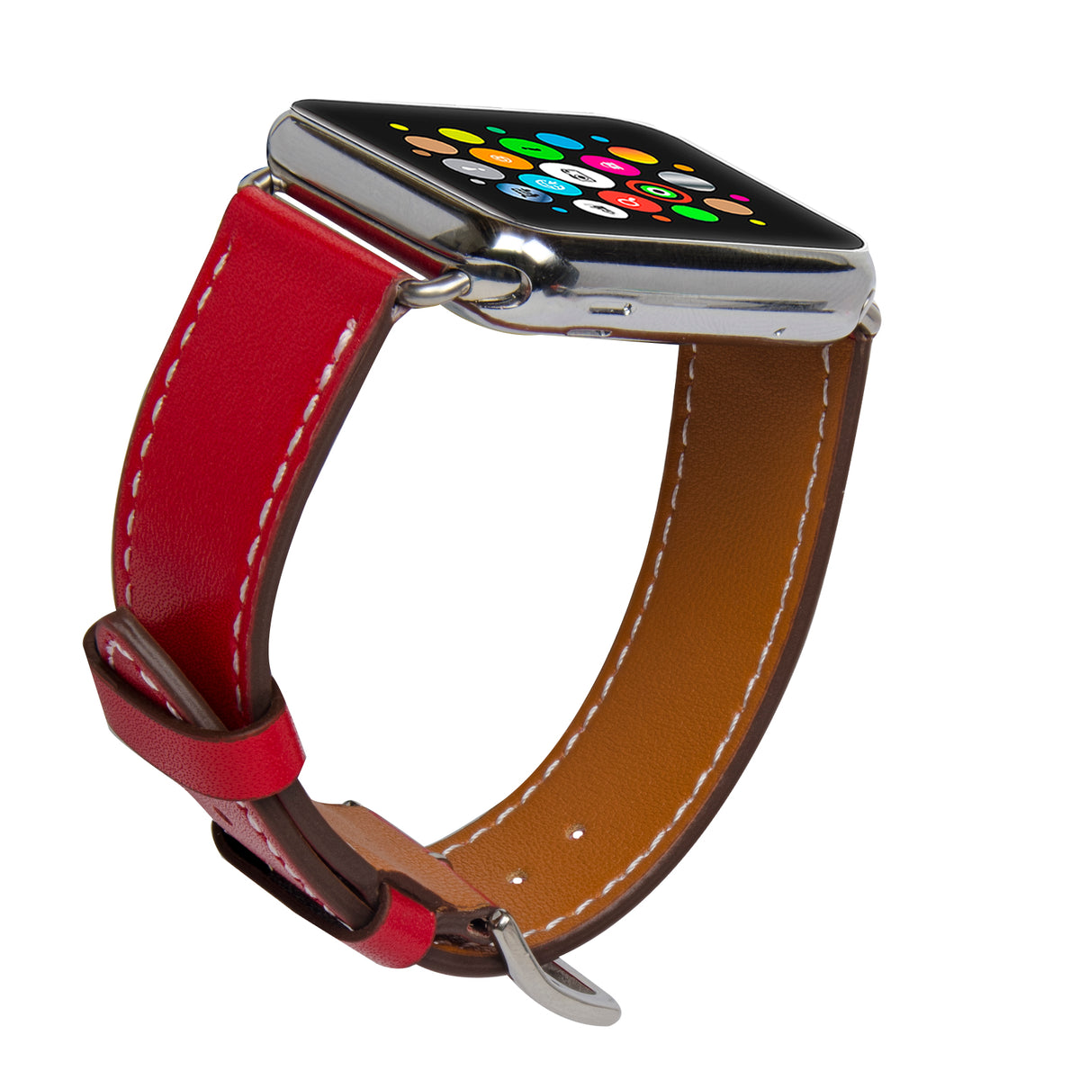 Navor Leather Replacement Band with Metal Clasp Compatible with Apple Watch Series 1-2-3 [IWB-35] - NAVOR