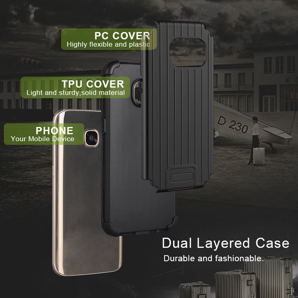 NAVOR Kario Groove Dual Layer Hybrid Protective Case for Samsung Galaxy S7 - NAVOR