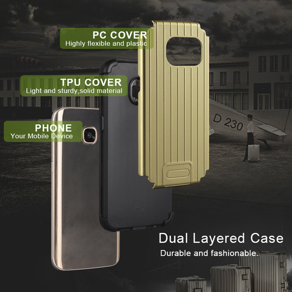 NAVOR Kario Groove Dual Layer Hybrid Protective Case for Samsung Galaxy S7 - NAVOR